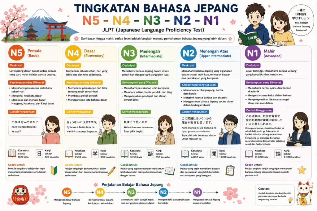 Mau Kerja ke Jepang? Pahami Level Bahasa Jepang Ini Agar Tidak Salah Pilih Jalur! image